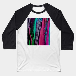 Colorful acrylic fluid art Baseball T-Shirt